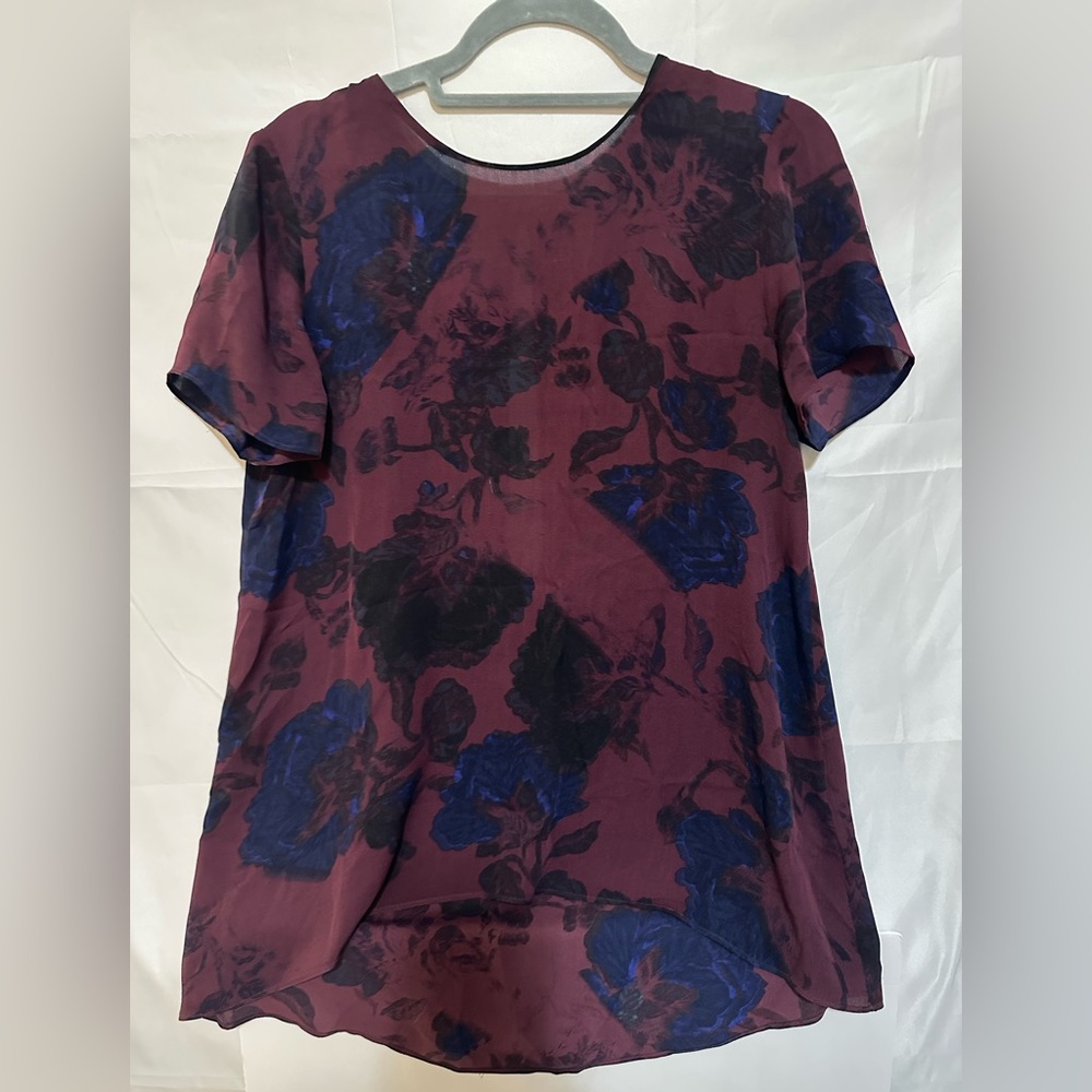 Wilfred | Floral Print Women's Top 100% silk size S